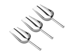 3 Palas De Acero Inoxidable Para Hielo, 20 Cm, 142 G, Para Hielo, Granos, Alimentos Secos, Utensilios De Bar.