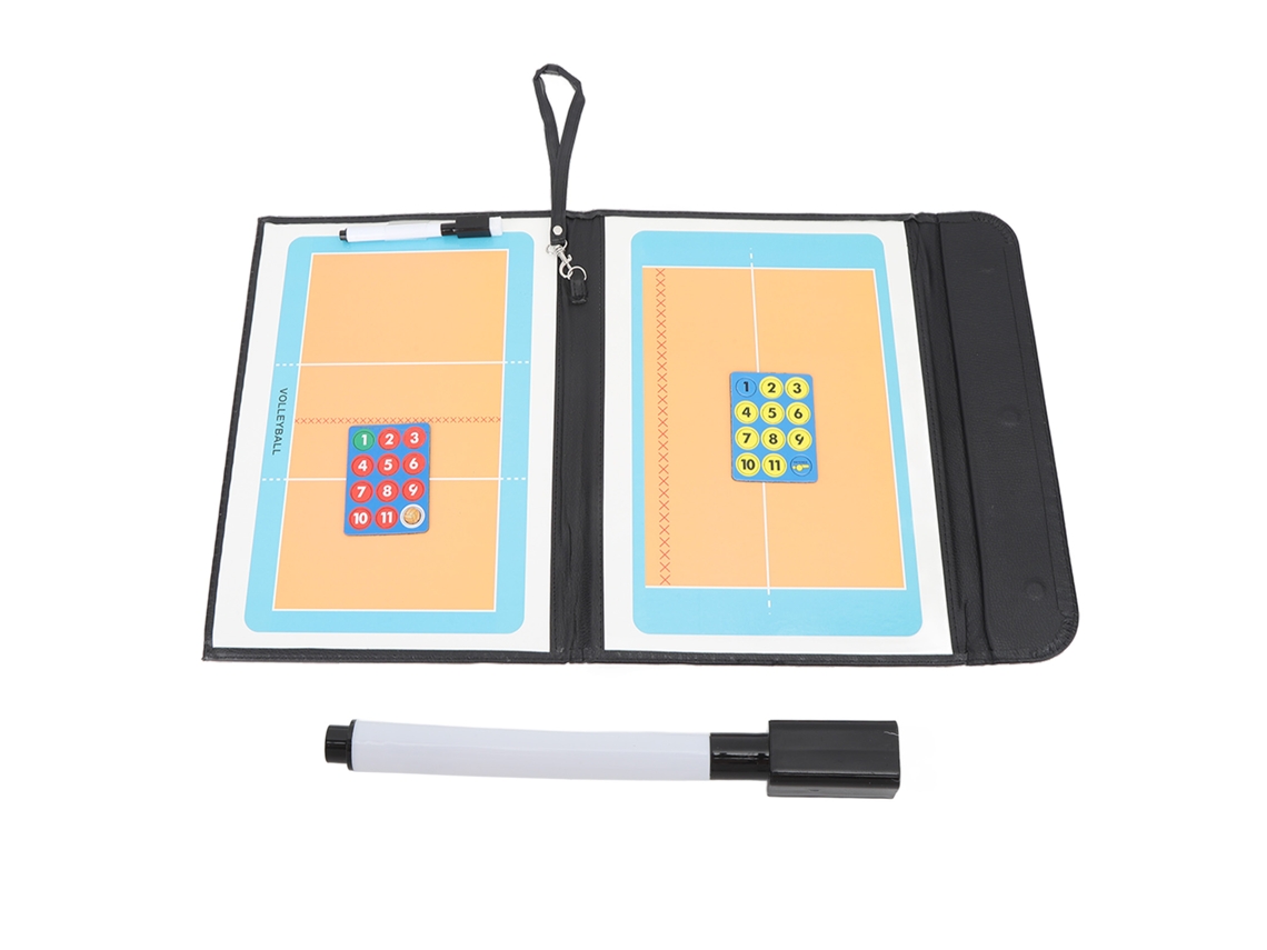 Quadro De Treinamento Magnético Plegável De Vôlei 2,5 Dobras Com Caneta Para Treinamento E Estratégias Esportivas