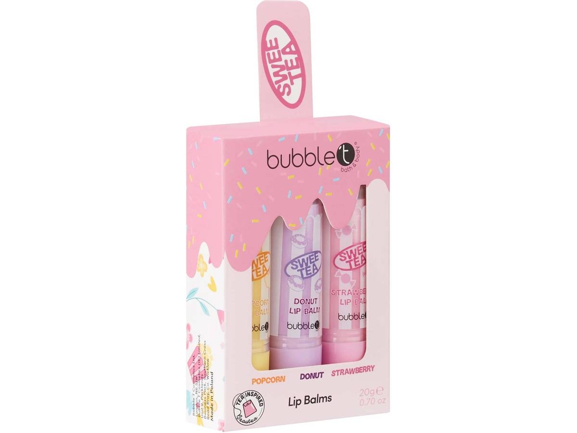 Conjunto de Bálsamo de Labios BUBBLE T Sweetea (3 x 4g)
