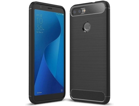 Carcasa Asus Zenfone Max Plus (M1) ZB570T Multi4you Gel TPU Carbono Negro