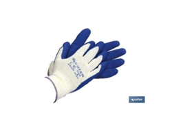 Guante latex rugoso azul talla 9   caja 12 unid.