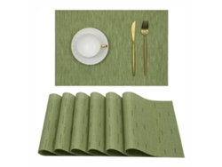 Juego de 6 vajillas de PVC lavables y antideslizantes para cocina TRUYUETY