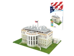Puzzle de cartón 3D de la Casa Blanca en Estados Unidos. 35 piezas.