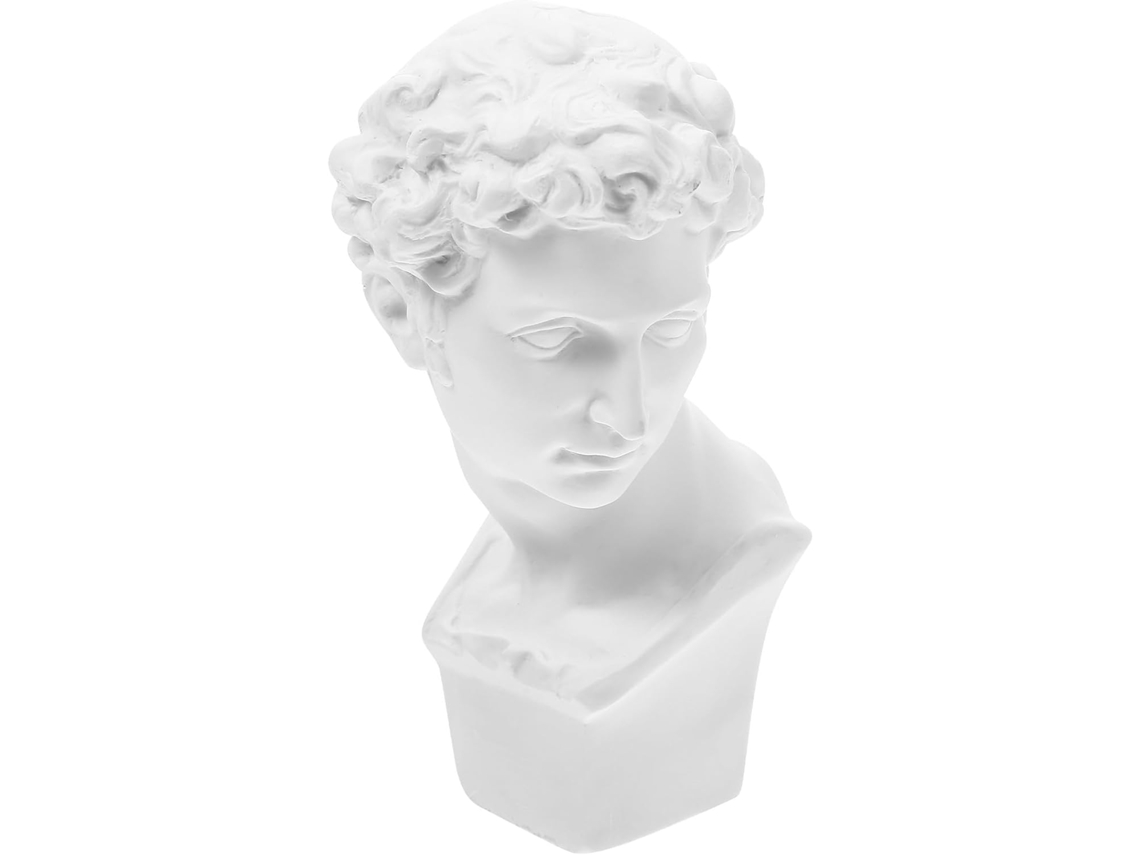 Pequeña estatua griega, resina blanca, textura refinada, decoración elegante, ideal para fiestas y cualquier ocasión, decoración del hogar, GOKOCO