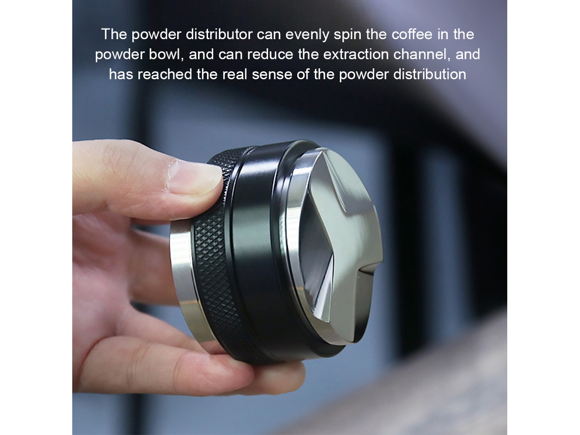Dispensador Y Prensador De Café 2 En 1, Acero Inoxidable, Ajustable, 58 Mm, Antideslizante.