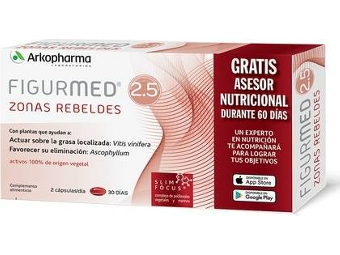 Complemento Alimentar ARKOPHARMA Figurou Zonas Rebeldes (60 cápsulas)