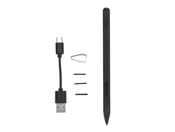 Caneta Stylus Para Laptop Com 3 Pontas Substituíveis Recarregável Mpp 2.0 4096 Sensibilidade De Pressão Preto