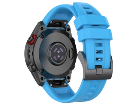 Correa de Silicona liberación rápida con hebilla para Garmin Fenix 7S/6S Pro/5S/5S Plus/Instinct 2S - azul