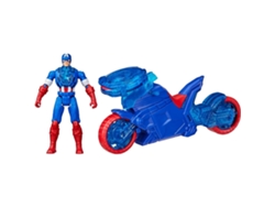 Figura del Capitán América con lanzador de escudos en motocicleta de Marvel Avengers, Hasbro