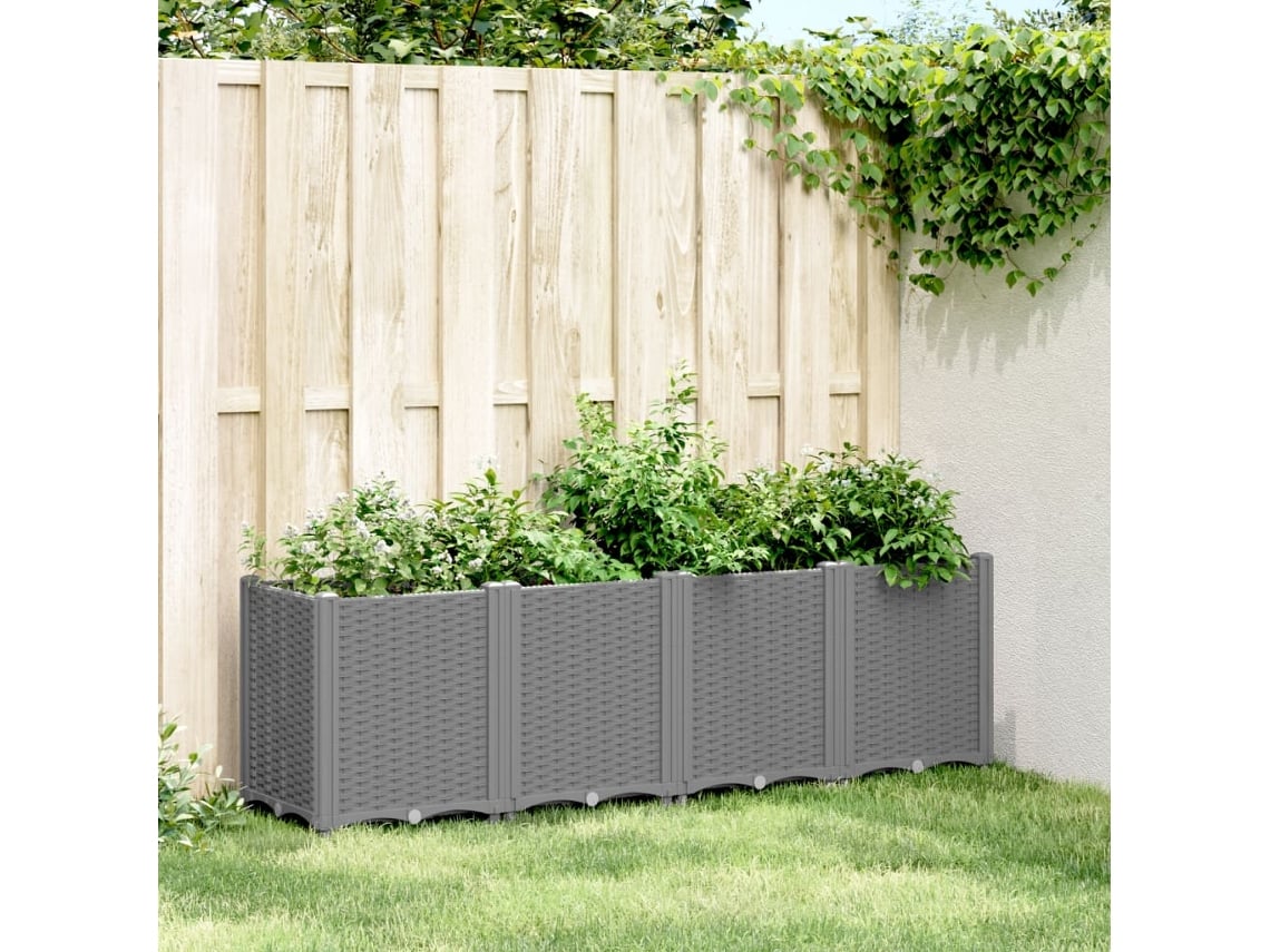 Jarrón/jardinera 160x40x53 cm PP Gris Claro Dkd Home Decor