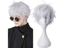 Cinco Perucas De Octocosplay | Cabelo Curto Prateado, Estilo Anime, Adequado Para Fãs Do Torneio De Feitiços