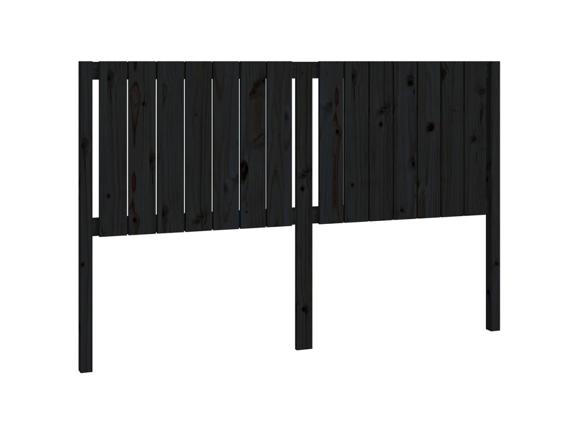 Maison Exclusive - Cabecero De Cama Madera Maciza De Pino Negro 165,5x4x100 Cm