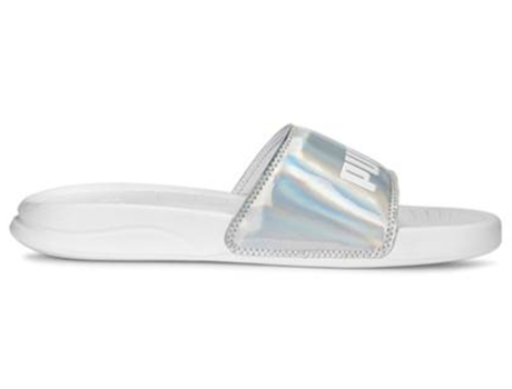 Chanclas PUMA Mujer Material Sintético (37,0 eu - Plateado)