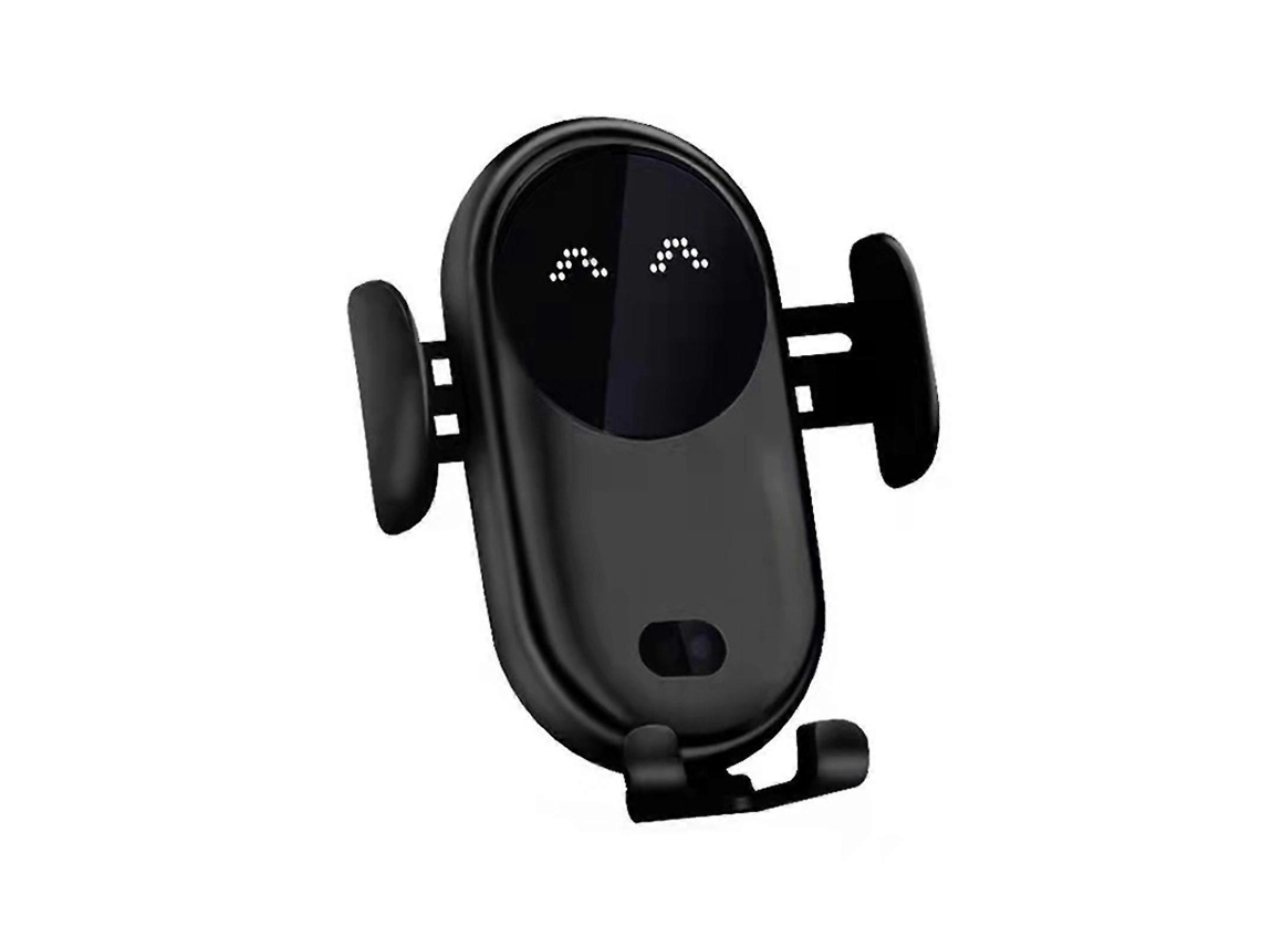 Soporte De Teléfono Para Coche Con Carga Inalámbrica Rápida Sensor Automático Universal Negro 1 Pieza
