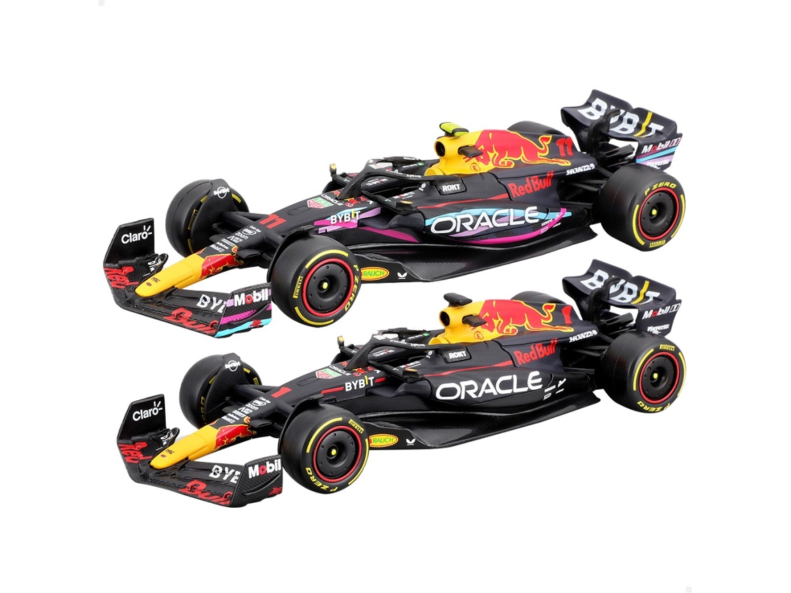 Burago Set 2 maquetas coche F1 2023 Red Bull Racing RB19 (Verstappen y Pérez) 1:43