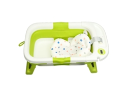 2026-baño Plegable Para Bebés Y Niños Pequeños Con Sensor De Temperatura Color Verde
