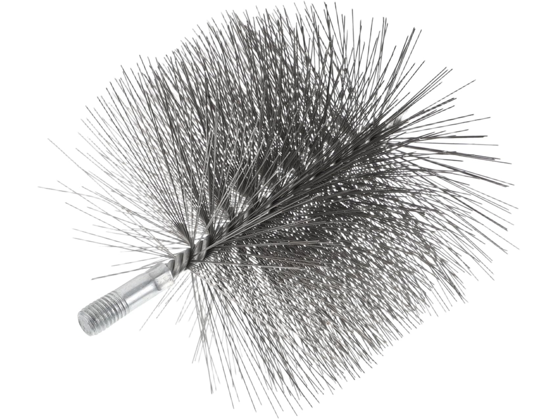 Cepillo Para Insertos De Chimenea De Acero Inoxidable, 15 Cm De Diámetro, Cerdas Metálicas Duraderas.