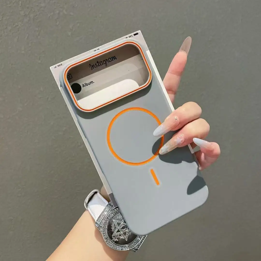 (iphone Air Gris) Funda Magnética Magsafe Para Iphone, A Prueba De Golpes.