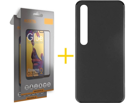 Kit Funda + Protector de Pantalla Xiaomi Mi 10 5G ACCETEL Cristal Templado 8421 Negro
