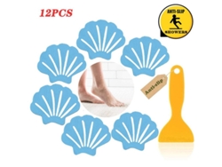 12 Pegatinas Antideslizantes Con Forma De Pata Para Bañeras Y Duchas Con Adhesivo De Tracción Lut