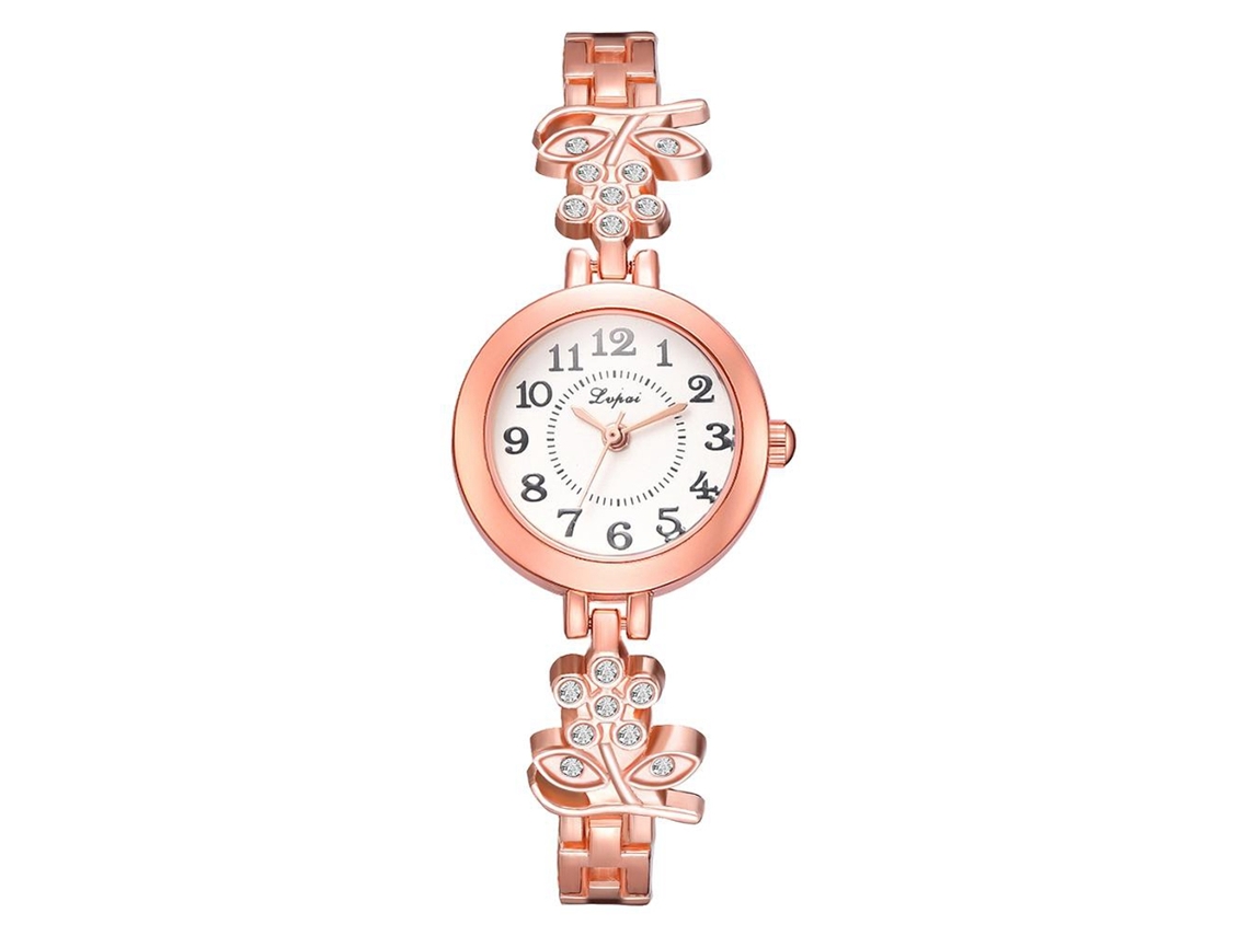 Reloj De Pulsera De Cuarzo Para Mujer Con Brazalete Multicapa Y Corazón Hueco Con Diamantes De Imitación Ccq (negro)