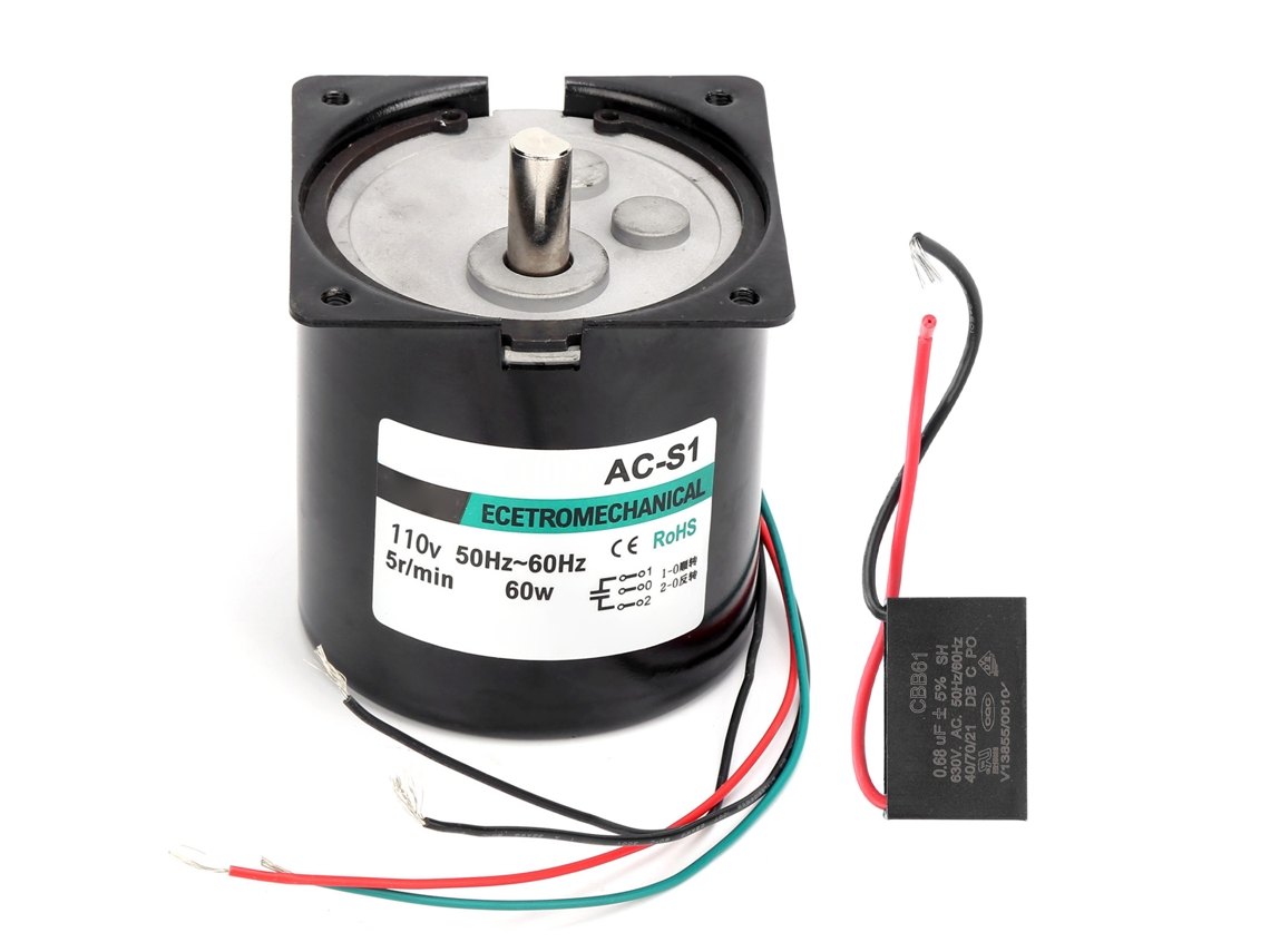 Motor Síncrono De Ca De 60 W Con Eje Excéntrico, Imán Permanente, Baja Velocidad, Alto Par Xd80ktyz 5 Rpm Ca 110 V