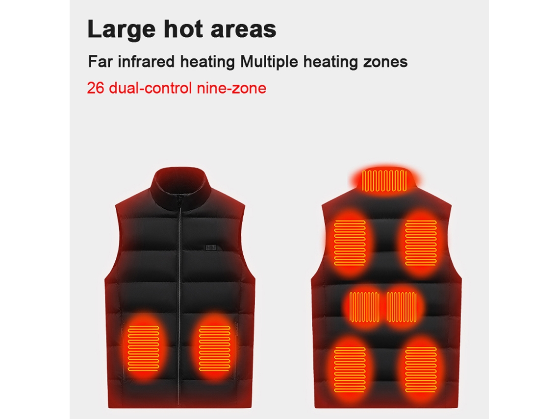 2026-chaleco Calefactor Usb Al Aire Libre Chaleco Caliente Invierno Ropa Eléctrica Flexible Para Pesca Y Senderismo