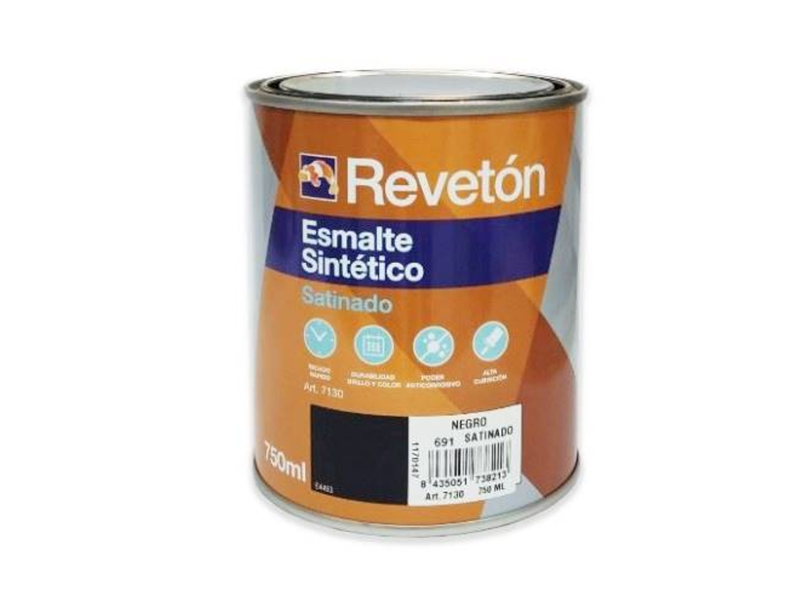 Reveton Esmalte Satinado Negro 750 Ml