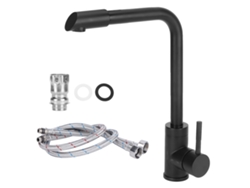 Cable de ducha, lavabo, baño, cocina, G1/2, negro