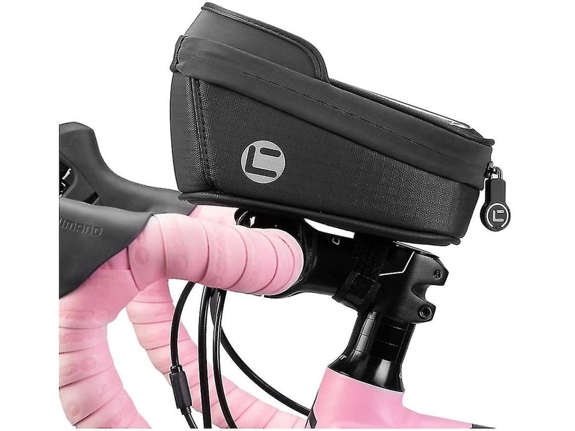 Bolsa para manillar de bicicleta con soporte impermeable para teléfono móvil, accesorios de ciclismo, bolsa de almacenamiento de accesorios para bicicleta Gusshious