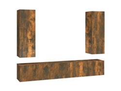 Maison Exclusive - Set De Muebles De Tv 5 Pzas Madera Contrachapada Roble Ahumado