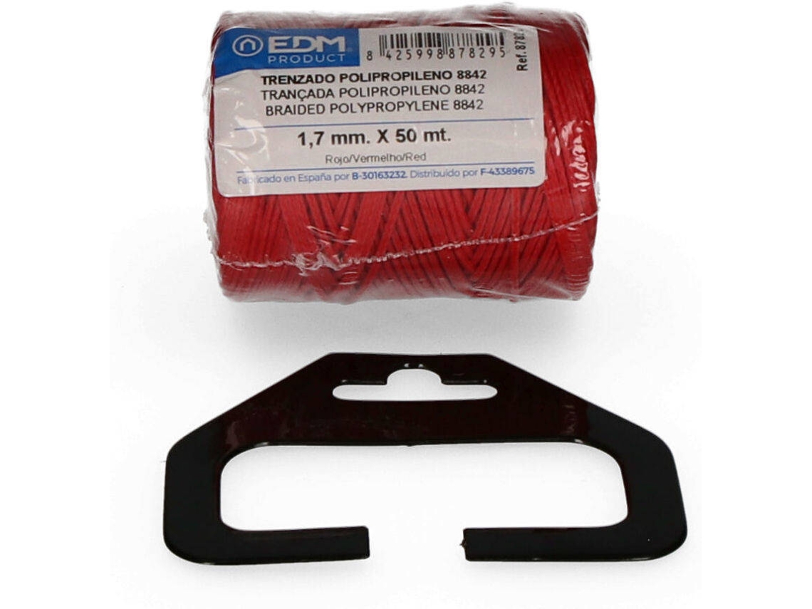 Bobina Trenzada de Polipropileno EDM 8842 50Mts Rojo