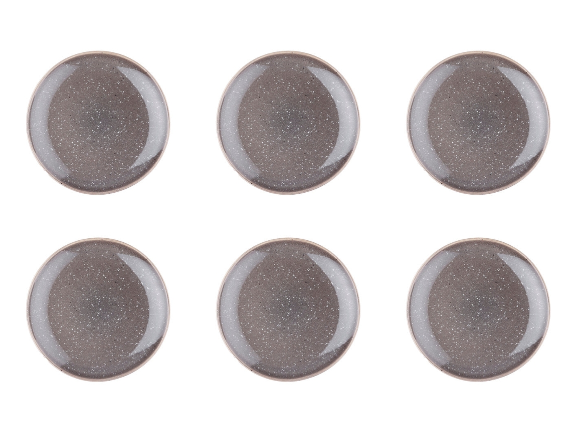 Plato Estelar Ø22cm 6 Piezas Gris Hormigón Bjorn