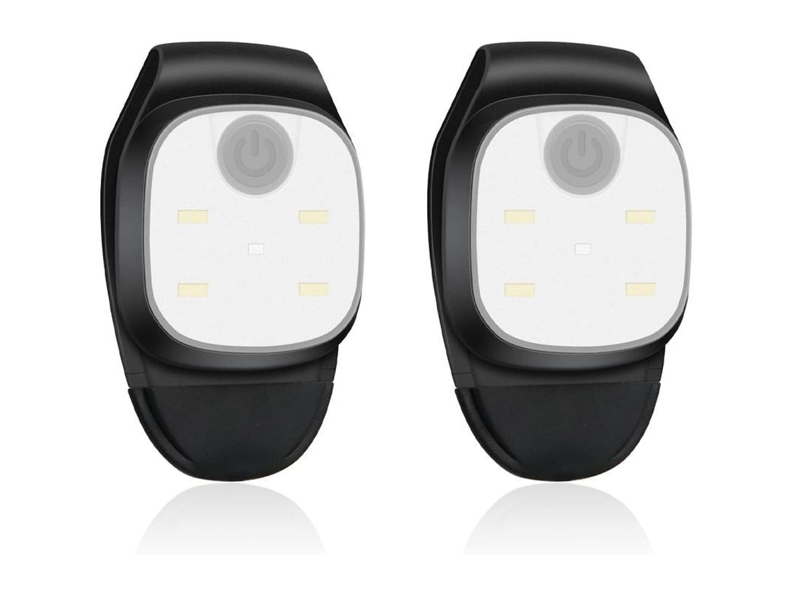 Linterna frontal LED para el pecho, 2 unidades con 4 modos de iluminación, clip, luz de seguridad, deportes al aire libre, correr, acampar.