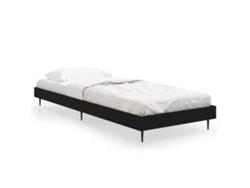 Marco de Cama Derivados Madera Negro (75x190cm)