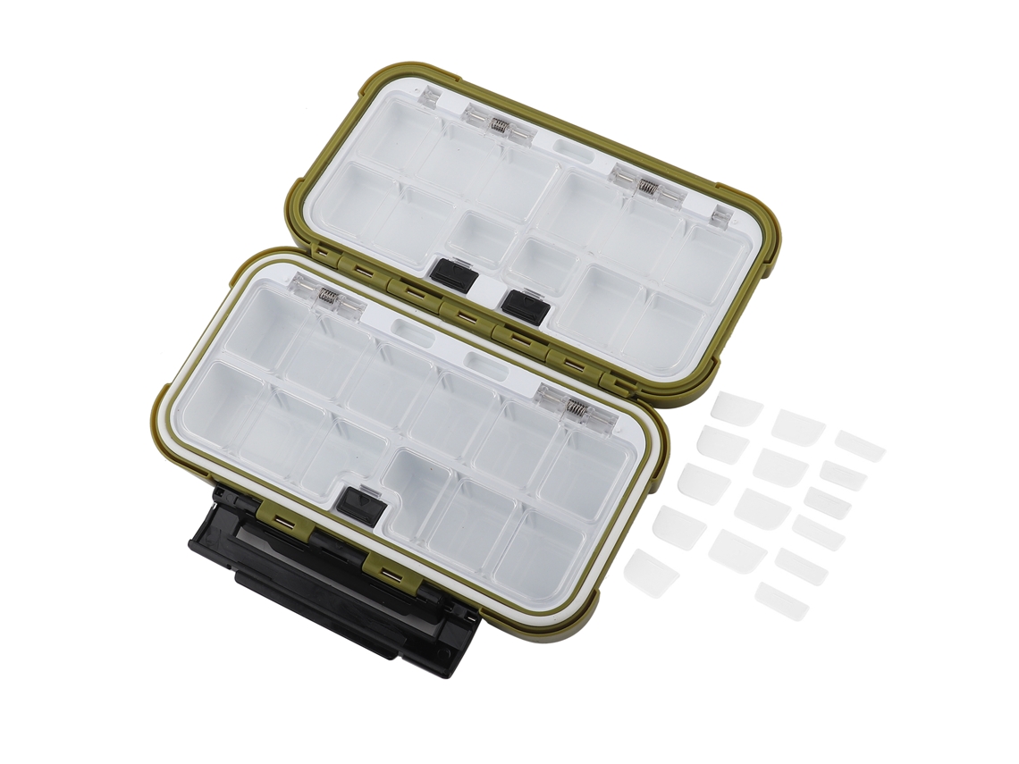 Danu26-caja De Almacenamiento Impermeable Para Equipo De Pesca Con 24 Compartimentos Color Verde Ejército