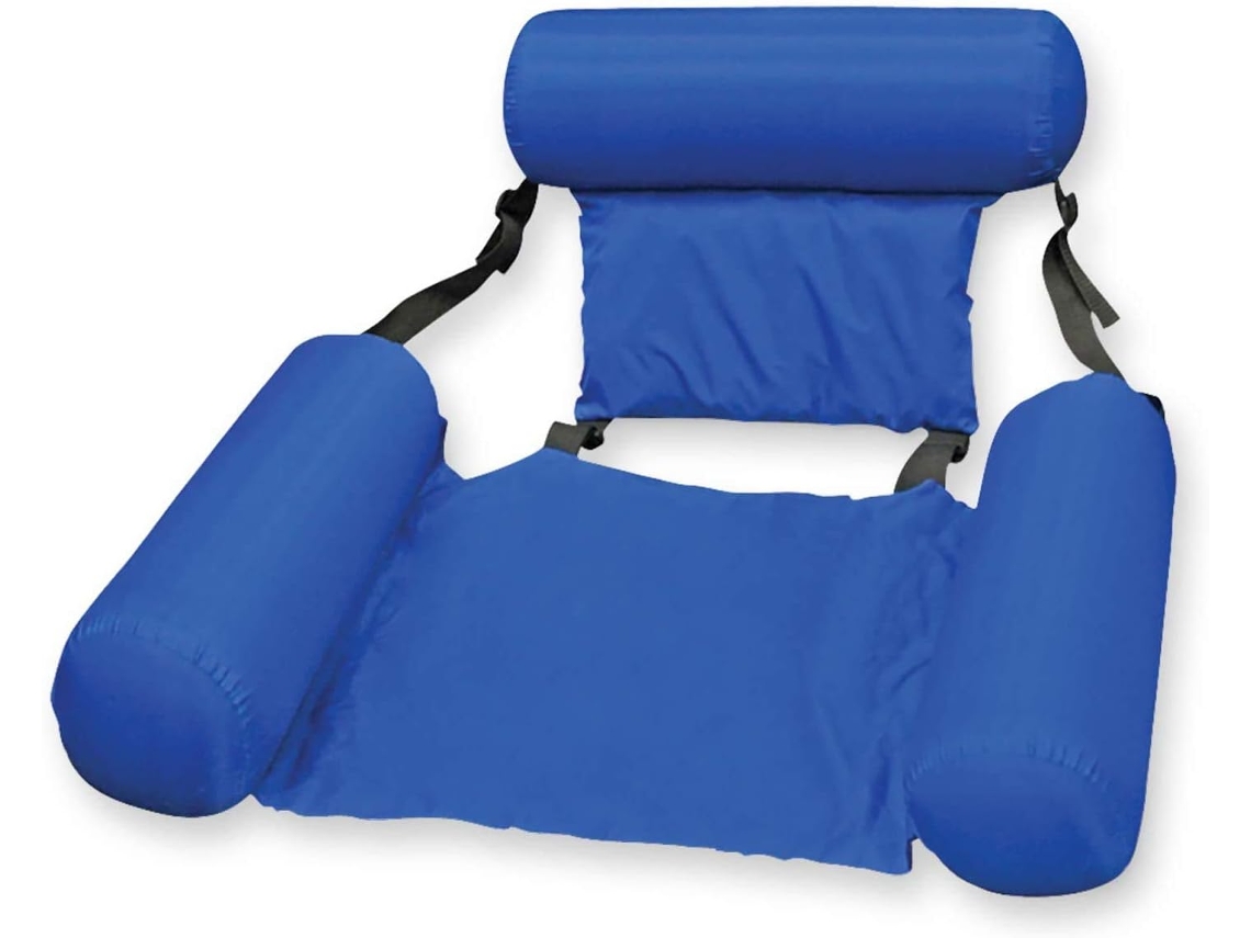 JILLIOPER Silla de agua inflable para adultos, flotador de natación de verano, diseño ergonómico y cómodo, portátil, ligero y relajante para piscina.