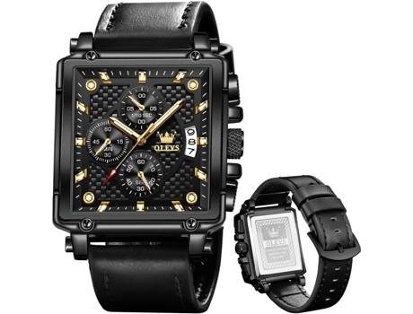VEANXIN Reloj de acero inoxidable resistente al agua con cronógrafo de buceo profesional de silicona para hombre con fecha(negro)
