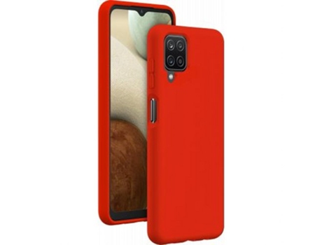 Funda para Samsung Galaxy A12 BIGBEN CONNECTED Silicona Textura Suave Rojo