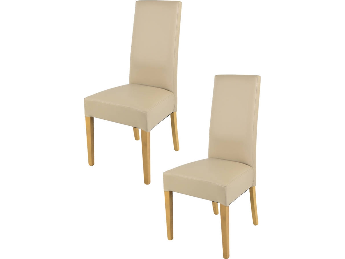 Conjunto de 2 Cadeiras T M C S Luisa (Castanho Carvalho e Linho - 99x46x55 cm - Madeira)