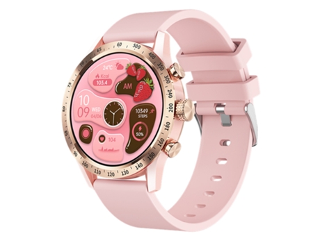 Reloj inteligente SHAH ARPAN HT20 para monitorización de frecuencia cardíaca y presión arterial, deportes, borde dorado (acero rosa)