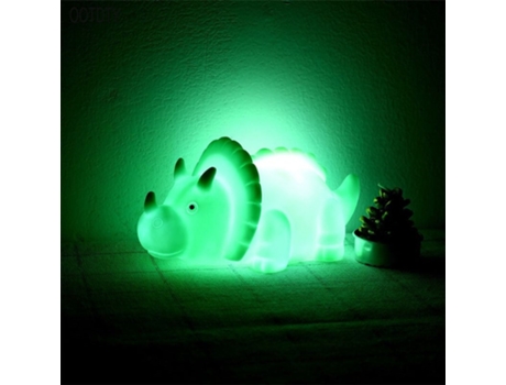 Lámpara Led Mini Dinosaurio Pequeñas Luces Nocturnas Decoración Del Hogar Que Brillan En La Oscuridad Juguetes SLOWMOOSE Para Niños Verde (Verde)