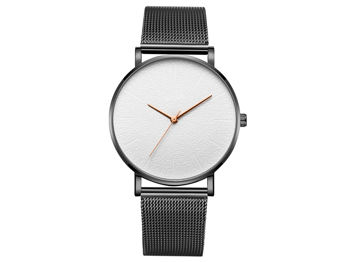 Relógio De Pulso Analógico De Quartzo Com Cinto De Malha Casual Simples Para Mulheres E Homens Zhoulianfa (dourado)