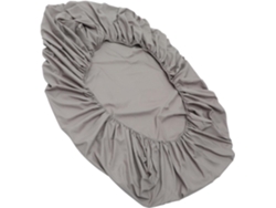 Sábana Bajera Elástica Gris De 120x200cm En 100% Algodón Suave Y Transpirable Para Colchones Finos, Hogar Y Hotel.