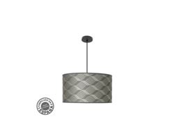 Colgante Moda 3xe27 Negro/tetris Gris Regx50x50cm C/difusor