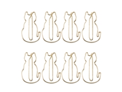 12 Elegantes Clips Multifuncionales Con Forma De Gato, Fabricados En Metal Grueso De 3x2 Cm.