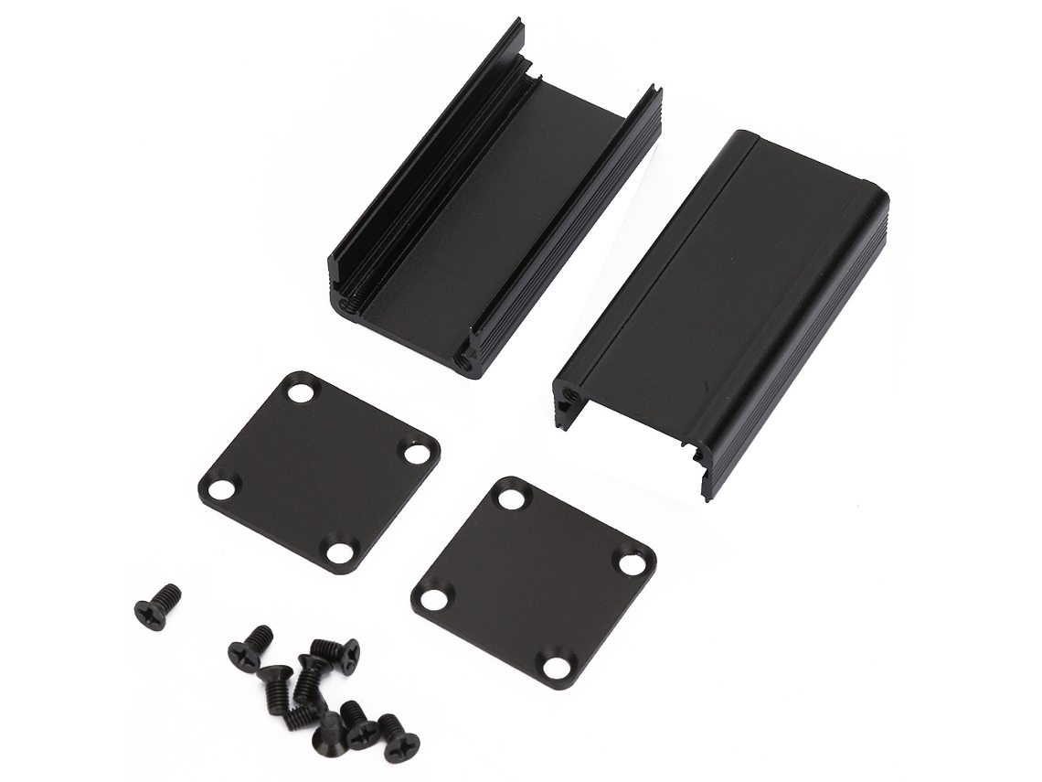 Caja De Refrigeración De Aluminio Para Carcasa De Placa De Circuito Impreso, Instrumento Electrónico, Color Negro, 25*25*50 Mm