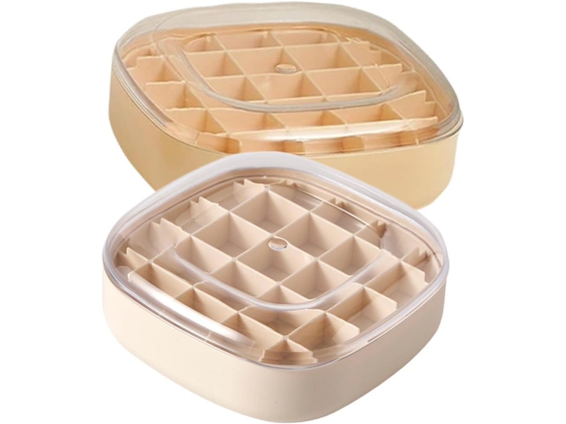 Caja De Joyería De Doble Capa De 2 Piezas En Ps Resistente Con Tapa, Para Almacenamiento