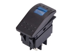 5pcs Interruptor De Palanca De 4 Pines Con Luz Led 12v Dc Para Coche Barco Caravana Batería Azul