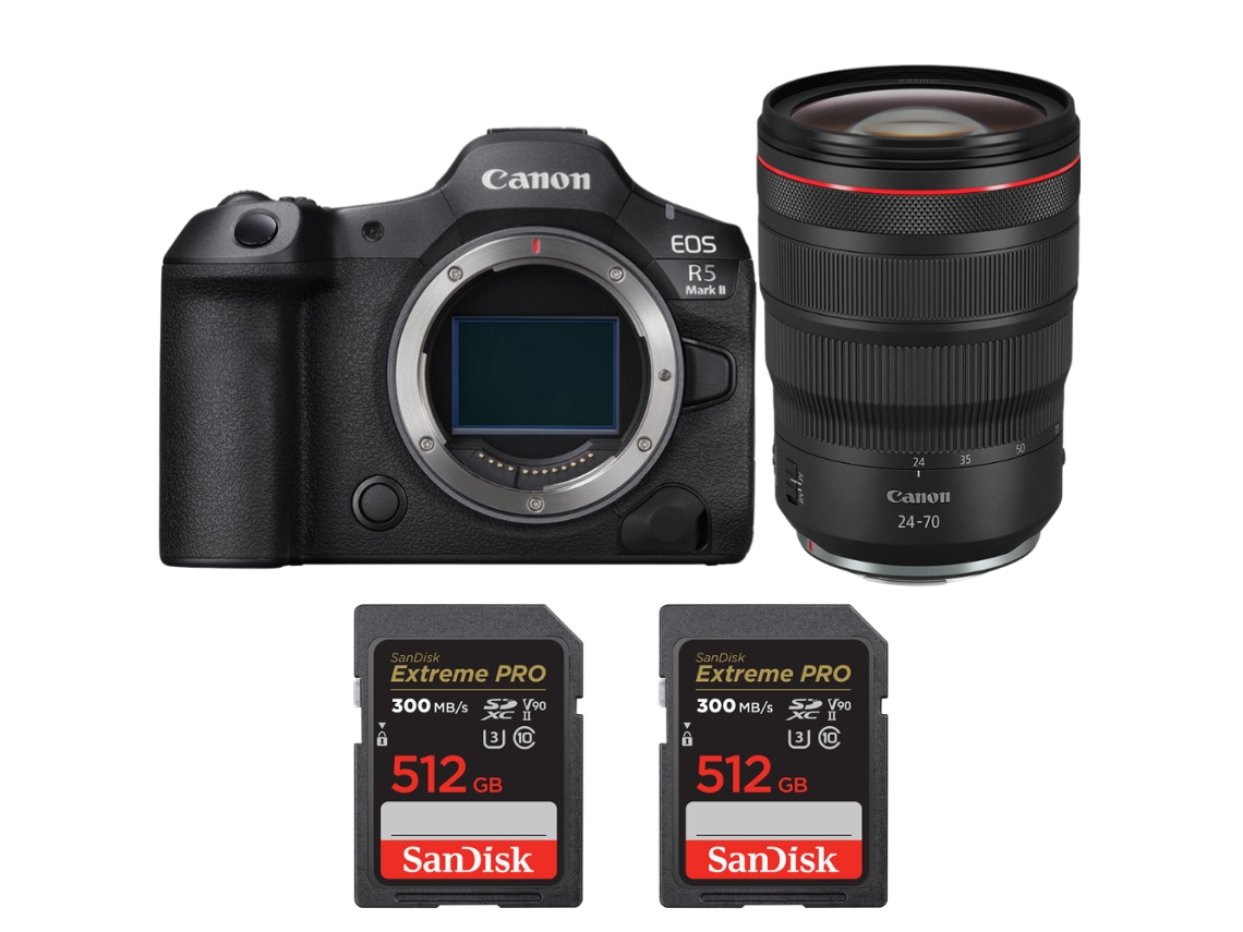 Canon Eos R5 Mark Ii + Rf 24-70mm F/2.8 L Is Usm + 2 Sandisk 512gb Uhs-ii 300mb/s + Ebook “20 Consejos Para Fotos Que Impactan”